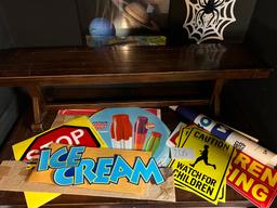 Assortment of Signs includes "Ice Cream"