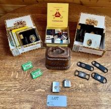 Cigar Boxes, Lighter Butane Refills, Vintage Lighters
