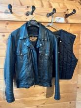 Harley Davidson medium Leather Jacket and Vest