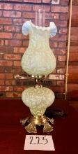Vintage Fenton Frosted "Daisy Fern" Lamp