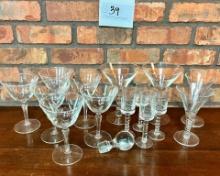 Stemmed Glassware Collection, plus Glass Stopper