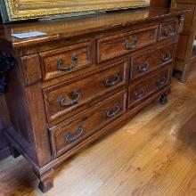 7 Drawer Dresser with Wrought Iron style Accents