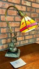 Vintage Gooseneck Tiffany style Desk Lamp