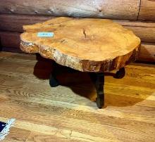 Wood "Slab" Burl Live Edge Coffee Side Table
