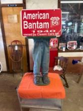 route 66 American Bantam sign and pedestal