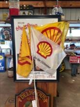 three-piece shell oil flag set