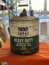 MFA heavy duty motor oil large oil can