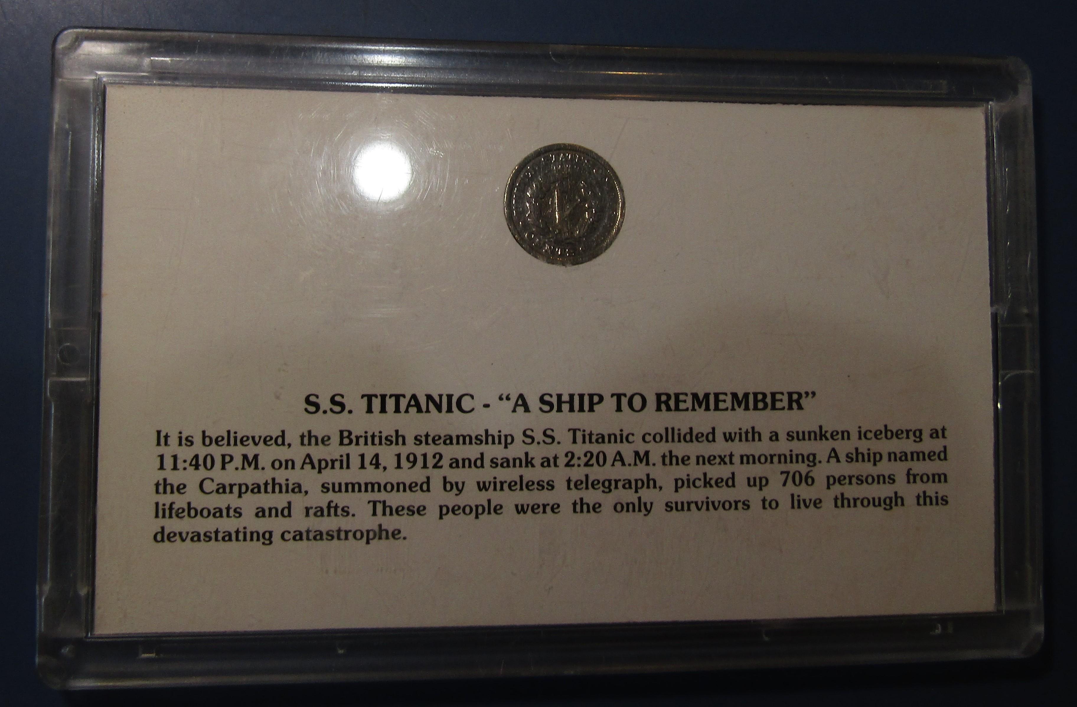 S.S. TITANIC SHIP TO REMEMBER COIN SET