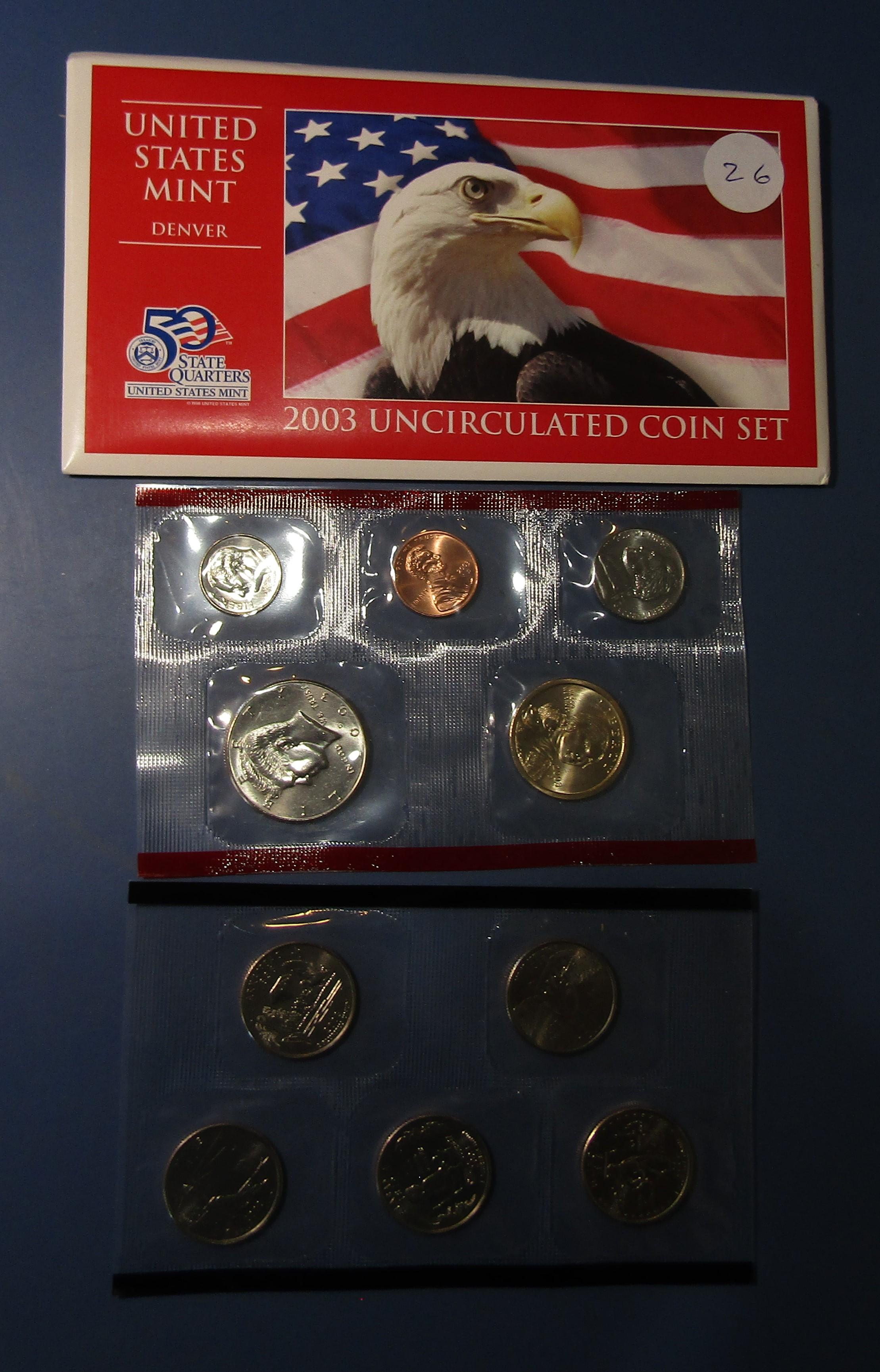 2003 UNCIRCULATED COIN MINT SET