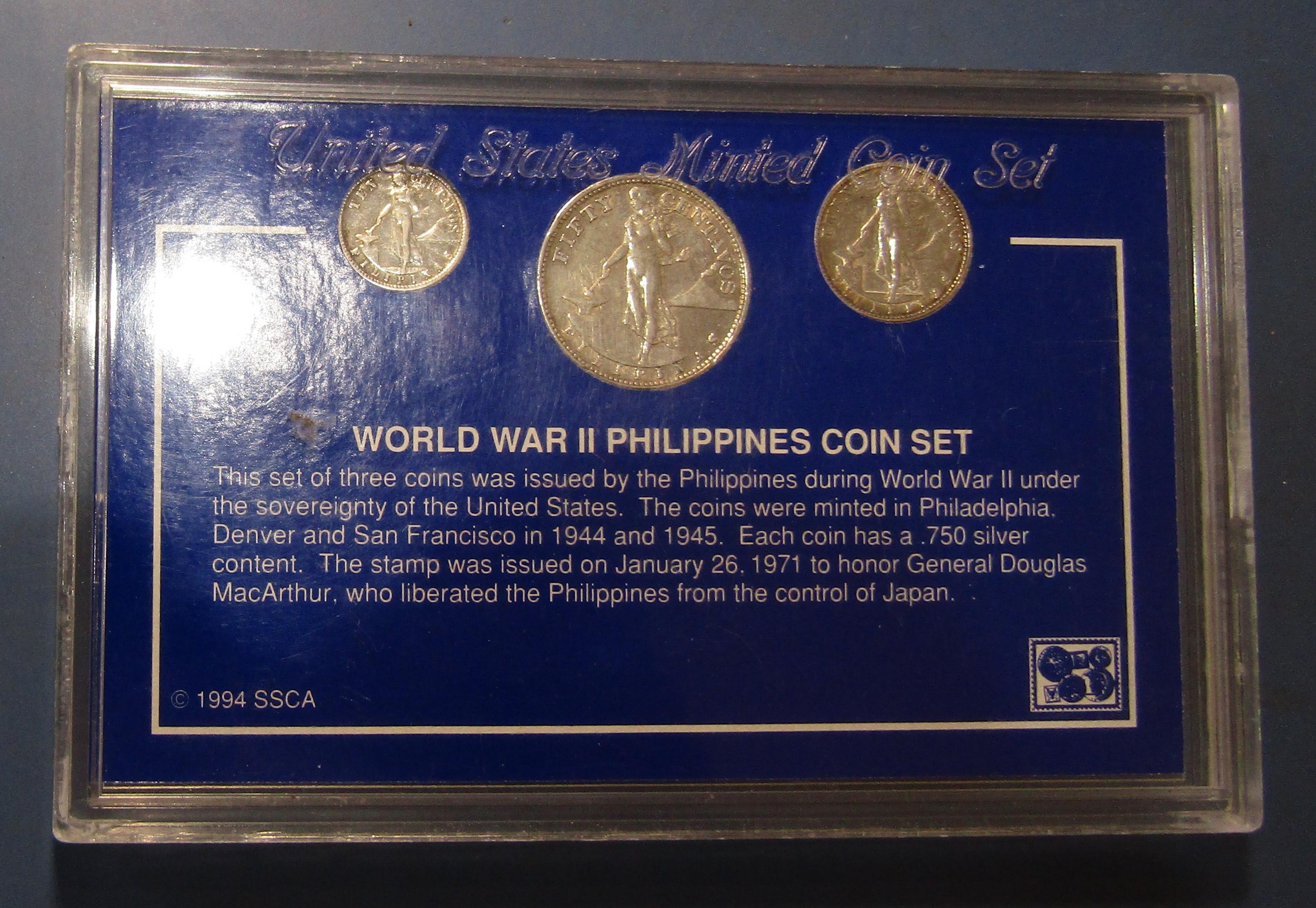 WORLD WAR 2 PHILLIPINES COIN SET