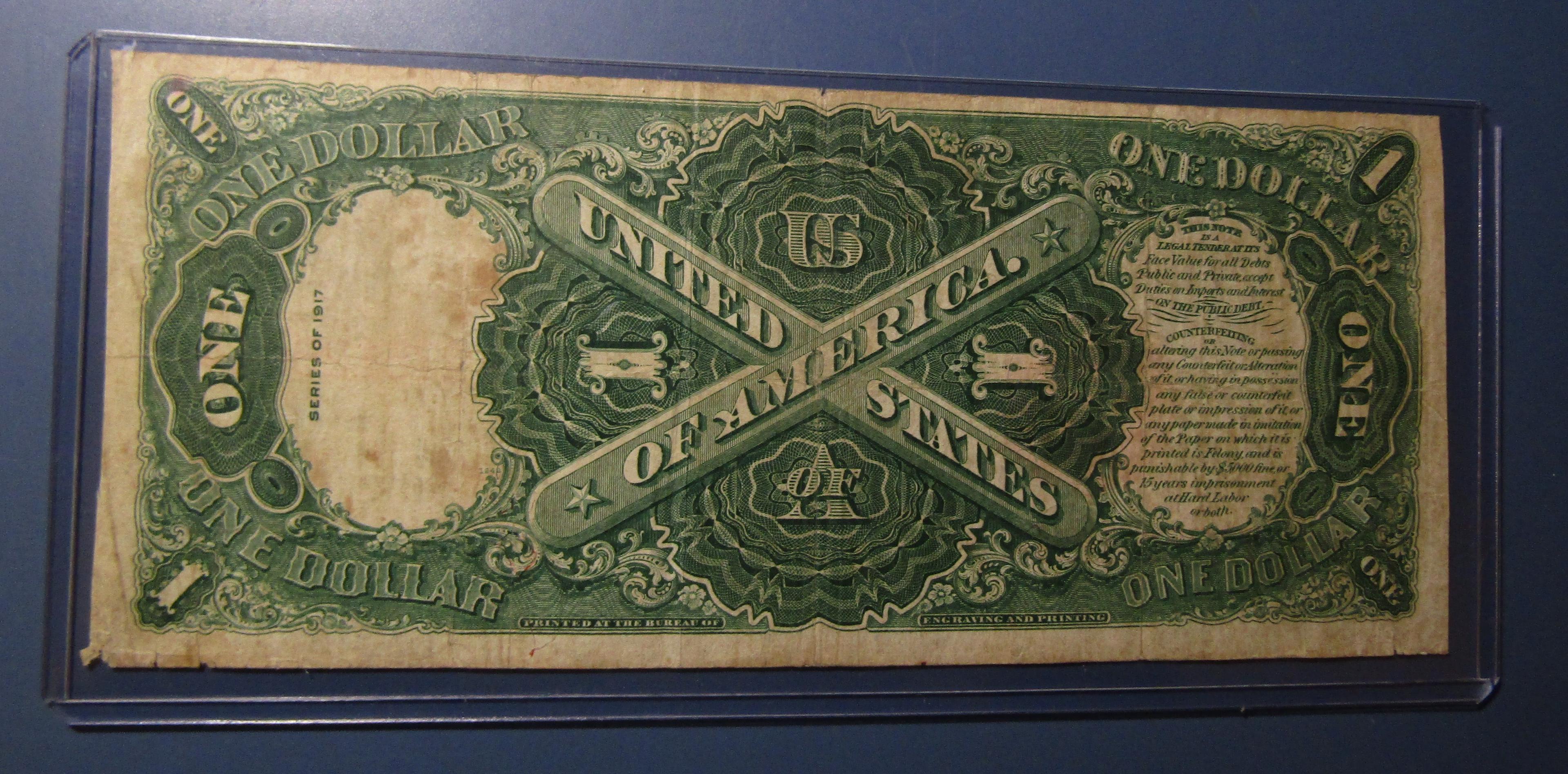 1917 $1.00 LEGAL TENDER NOTE VF/XF