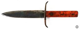 Antique Hand Forged Dagger - 7 Inch Blade - Wood Grip
