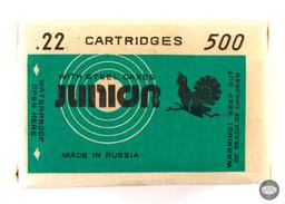 500 Rounds Steel Case Russian Junior 22LR Ammunition