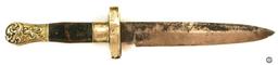 Rare Antique Philip & Speyer Buffalo Horn Grip Dagger - Pre Civil War