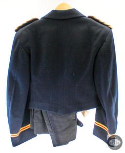 US Army Mess Black Uniform- Jacket Belt Trousers