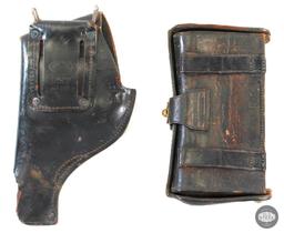 US Leather Holster and Rifle Cartridge Belt Pouch