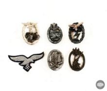 Unauthenticated German WWII Badges and Luftwaffe Eagle Patch