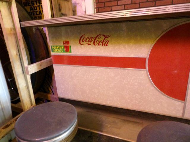 Coca Cola Soda Fountain Counter  with Stools