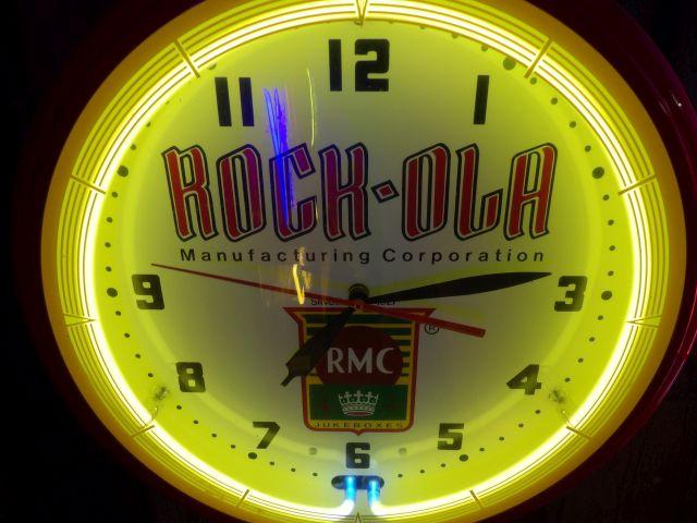 Rock-Ola Jukebox Neon Clock