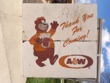 A & W Hand Painted Sign