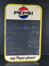 Pepsi Cola Menu Board - 1963
