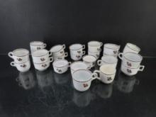Lot of Ironstone Tea Leaf China - Coffee Cups