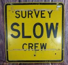 Stamped Steel Slow Highway Sign