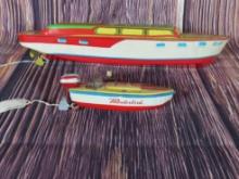 Lot of (2) Tin Litho Toy Boats