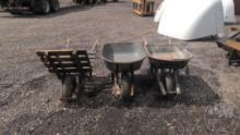 LOT OF 3 WHEEL BARROWS