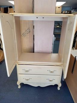 Vintage Boudoir Media Cabinet Dresser