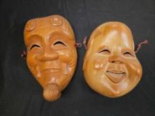 VINTAGE REPUBLIC OF CHINA WOODEN MASK WALL ART