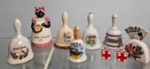(7) TRAVEL COLLECTIBLE HAND BELL COLLECTION