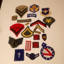 (20) Vintage and Contemporary Patches: MILITARY, USMC, US Armor Center