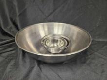 Huge Stainless Mixing Bowl and smaller