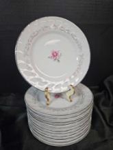 12 pcs - VINTAGE ROYAL SWIRL JAPAN CHINA - Dessert Plates