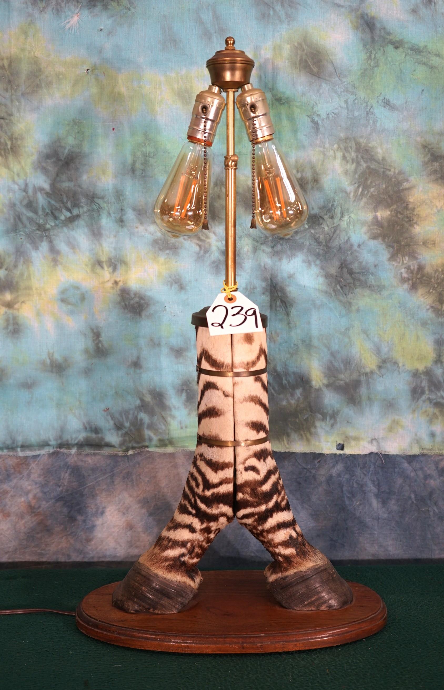 Cool! Zebra Leg Lamp For Trophy Decor