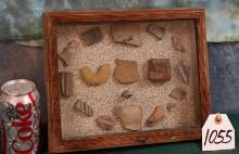 Small Frame of Ancient Native American Pottery Shards