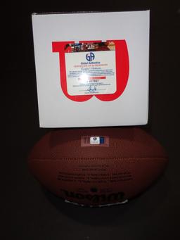 Rob Gronkowski New England Patriots Autographed Wilson Football GA coa