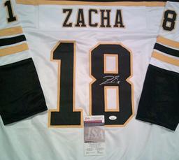 Pavel Zacha Boston Bruins Autographed  Custom Hockey Jersey JSA W coa