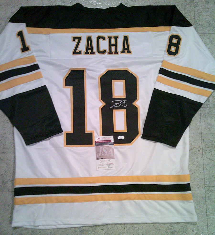 Pavel Zacha Boston Bruins Autographed  Custom Hockey Jersey JSA W coa