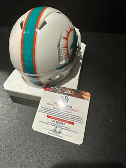 Tua Tagovailoa Miami Dolphins Autographed Riddell Mini Helmet GA coa