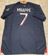 Kylian Mbappé Paris Saint-Germain Autographed Nike 23-24 French Cup Champions Home Jersey GA coa