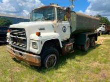 1989 Ford LNT8000 Water Truck, VIN # 1FDYW82A8KVA43475