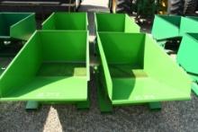 FOUR SELF TIPPING BINS WITH FORKLIFT POCKETS (UNUSED)