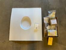 (LOT) NEW TOILET SHROUD 12607-1, LAV PUMP 100-000-21 & INVENTORY 4631-60, MC56229-00, MP-4A, ETC