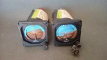 BEECHCRAFT PNEUMATIC ATTITUDE INDICATORS 101-380036-1 & -1EX ALT# 1U367-207-8 (BOTH WORKING WHEN