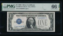1928 $1 Silver Certificate PMG 66EPQ