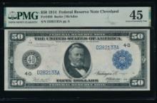 1914 $50 Cleveland FRN PMG 45