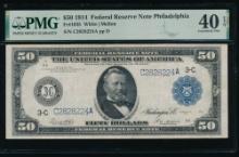 1914 $50 Philadelphia FRN PMG 40EPQ