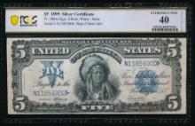 1899 $5 Chief Silver Certificate PCGS 40